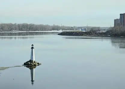 В Красноярске зафиксировали резкий подъем уровня воды в Енисее