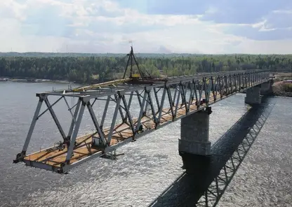 Строители Высокогорского моста в Красноярском крае возвели 10 из 11 опор